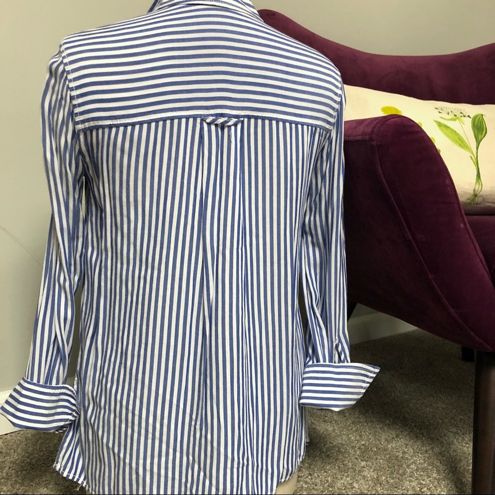 Max Studio Pullover Style Striped Button Down Shi… - image 4